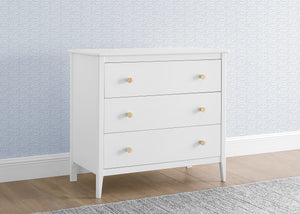 Bianca White with Natural (123) 0-Casey 3 Drawer Dresser