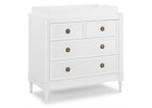 Bianca White (130) 10-Madeline 4 Drawer Dresser with Changing Top and Interlocking Drawers