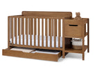 Chestnut (836) 27-Maya 5-in-1 Convertible Crib and Changer with Storage