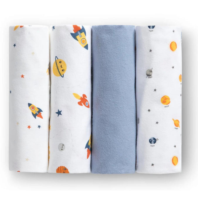 100% Cotton Flannel Baby Receiving Blankets - 4 Pack 19-100% Cotton Flannel Baby Receiving Blankets - 4 Pack