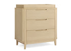 Natural Sandstone (1544) 9-Noah 3 Drawer Dresser with Changing Top and Interlocking Drawers