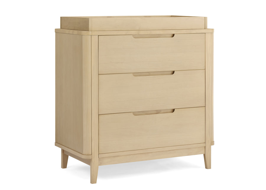 Natural Sandstone (1544) 9-Noah 3 Drawer Dresser with Changing Top and Interlocking Drawers