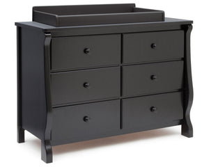 Ebony (0011) 16-Canton / Eclipse 6 Drawer Dresser with Interlocking Drawers