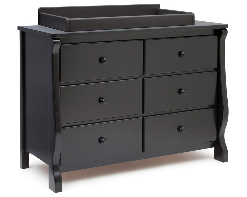 Ebony (0011) 13-Canton / Eclipse 6 Drawer Dresser with Interlocking Drawers