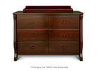 Black Cherry Espresso (607) 6-Canton / Eclipse 6 Drawer Dresser with Interlocking Drawers