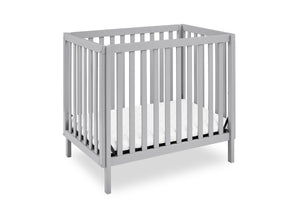 Grey (026) 9-Gio Mini Crib with 2.75-Inch Mattress