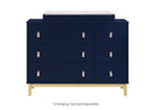 Navy with Natural (1481) 3-babyGap Legacy 6 Drawer Dresser with Leather Pulls and Interlocking Drawers