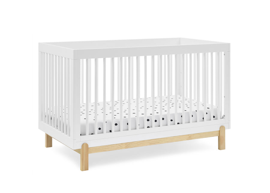 Bianca White with Natural (123) 10-Poppy 4-in-1 Convertible Crib