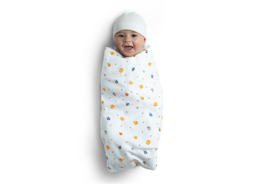 Space Exploration (3235) 7-100% Cotton Flannel Baby Receiving Blankets - 2 Pack