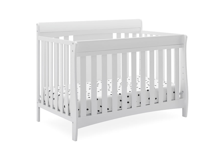 White crib on a white background 18-Richmond 6-in-1 Convertible Baby Crib
