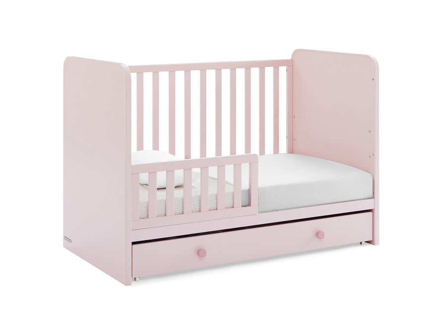 Blush Pink with Dark Pink (1480) 4-babyGap Graham 4-in-1 Convertible Crib with Storage Drawer