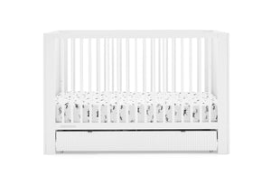 Bianca White (130) 19-Cassie 4-in-1 Convertible Crib with Underdrawer
