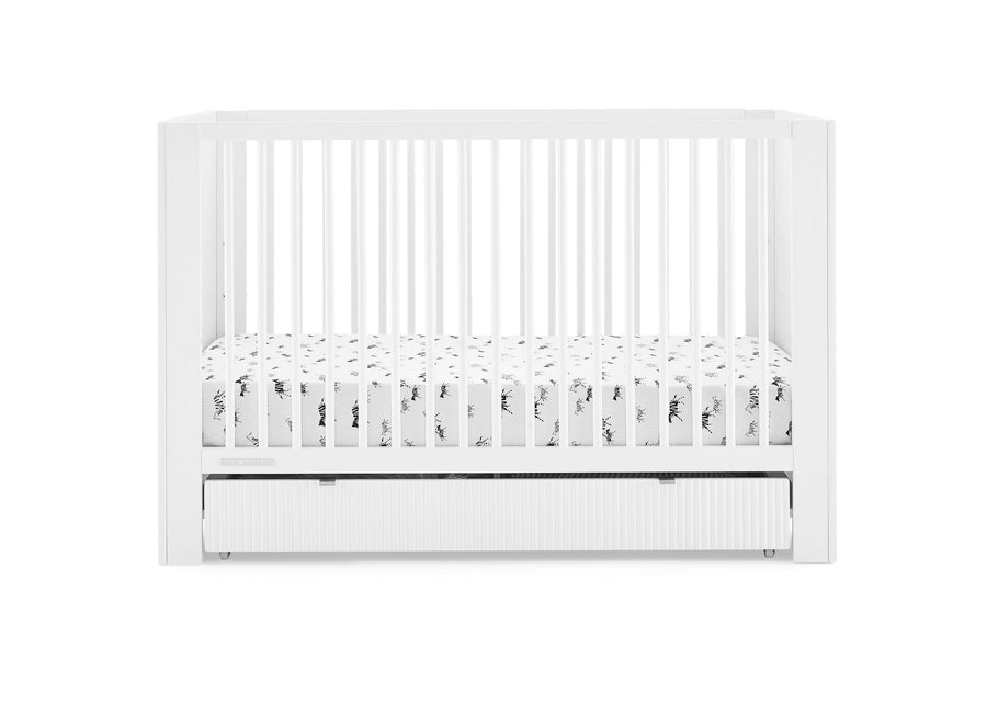 Bianca White (130) 10-Cassie 4-in-1 Convertible Crib with Underdrawer