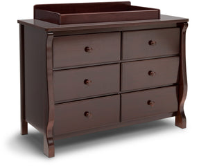 Dark Chocolate (207) 23-Canton / Eclipse 6 Drawer Dresser with Interlocking Drawers