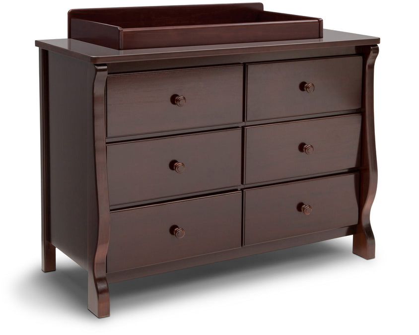 Dark Chocolate (207) 20-Canton / Eclipse 6 Drawer Dresser with Interlocking Drawers