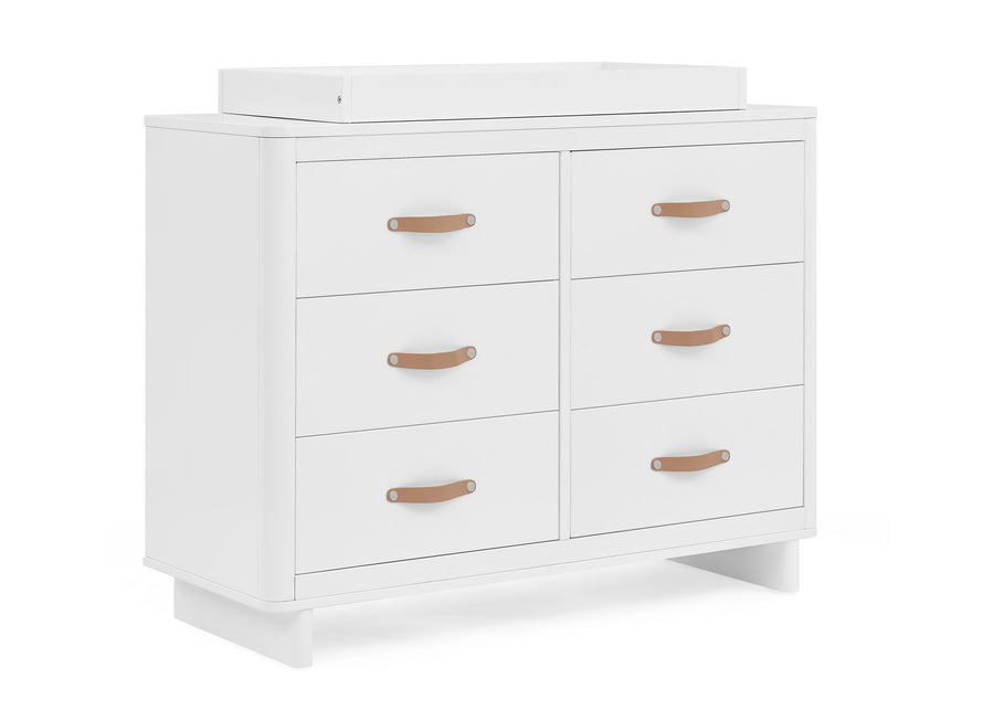 Bianca White (130) 8-babyGap Skye 6 Drawer Dresser with Interlocking Drawers