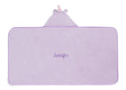 Light Purple Unicorn (1262) 2-Personalized Kids Hooded Bath Towel with Pockets