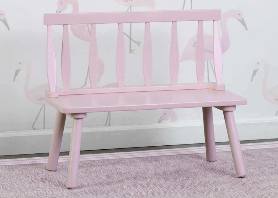 Pink (2050C) 9-Kids Wooden Windsor Bench