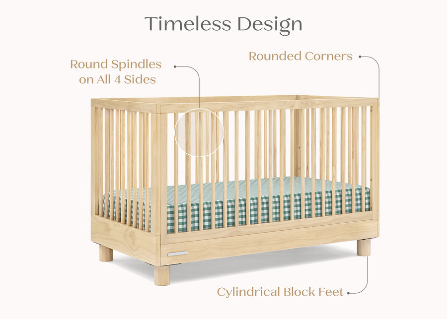 Natural Sandstone (1544) 6-Ari 4-in-1 Convertible Crib