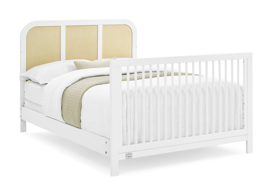 Bianca White with Textured Almond (1508) 16-Theo 6-in-1 Convertible Crib