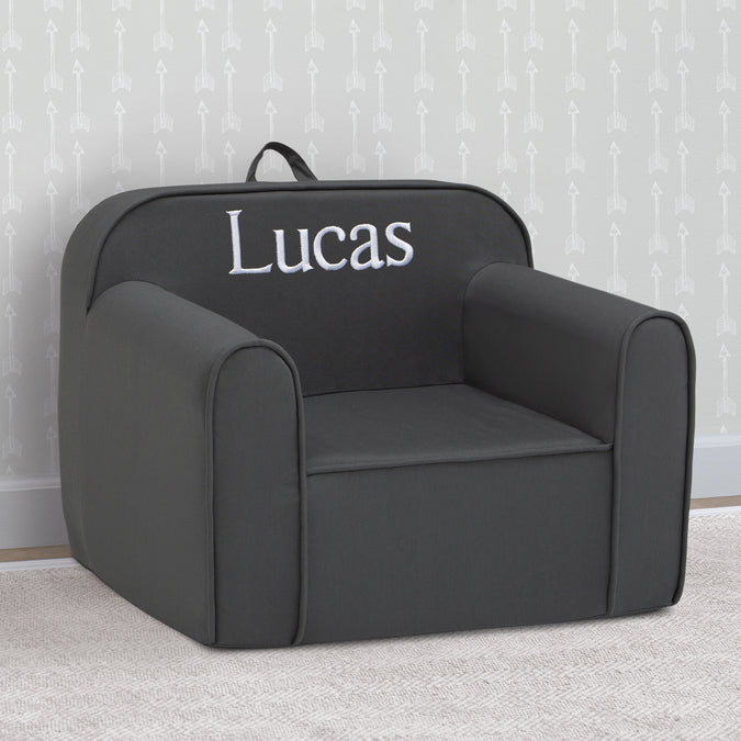 Dark Grey (23C) 23-Personalized Cozee Chair for Kids