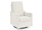 White swivel chair on a white background 31-Andie Nursery Glider Swivel Chair with LiveSmart Fabric