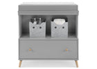 Grey with Natural (1359) 2-Essex Convertible Changing Table with Drawer