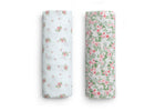 Pink Floral (3034) 2-Pink Floral Fitted Crib Sheets - 2 Pack