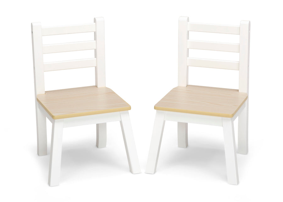 White and Natural (1189) 3-Chelsea Table and Chair Set