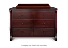 Espresso Cherry (205) 4-Canton / Eclipse 6 Drawer Dresser with Interlocking Drawers