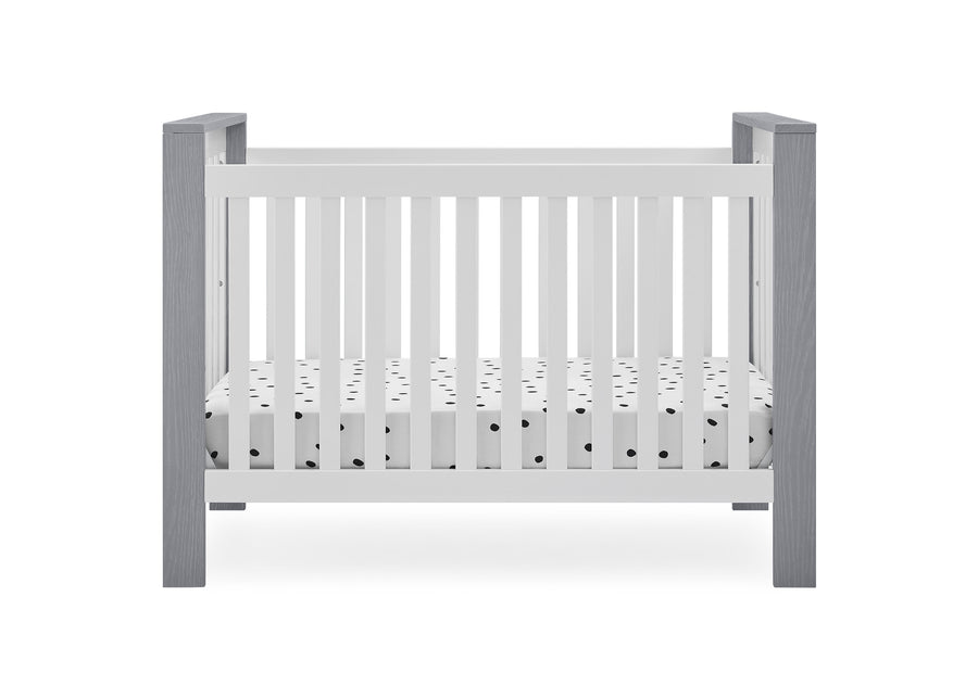 Bianca White with Textured Cloud (1426) 10-Miles 4-in-1 Convertible Crib