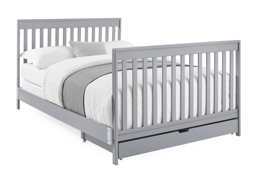 Grey (026) 13-Mercer 6-in-1 Convertible Crib with Storage Trundle