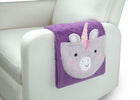 Purple Unicorn (1256) 6-Personalized Sherpa Throw Blanket with Storage Pocket for Kids