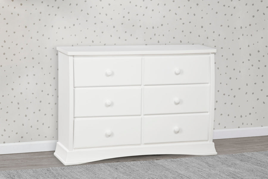 White (100) 5-Bentley 6 Drawer Dresser