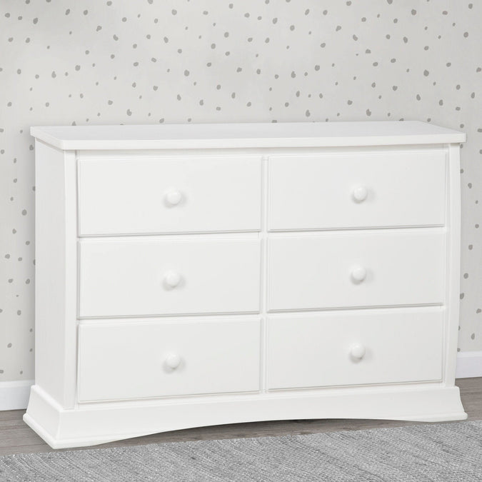 White (100) 4-Bentley 6 Drawer Dresser