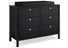 Midnight Grey (1360) 12-Brooks 6 Drawer Dresser with Interlocking Drawers