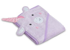 Light Purple Unicorn (1262) 13-Personalized Baby Hooded Bath Towel