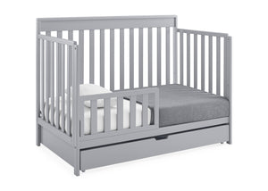 Grey (026) 18-Mercer 6-in-1 Convertible Crib with Storage Trundle