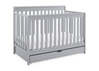 Grey (026) 17-Mercer 6-in-1 Convertible Crib with Storage Trundle