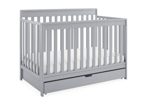 Grey (026) 19-Mercer 6-in-1 Convertible Crib with Storage Trundle
