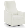 White recliner chair on a white background 16-Andie Nursery Glider Swivel Chair with LiveSmart Fabric