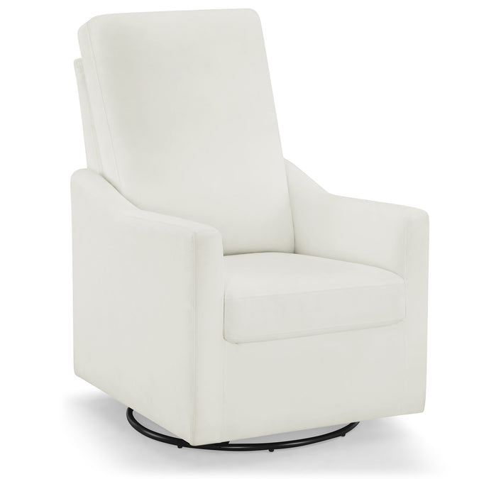 White recliner chair on a white background 16-Andie Nursery Glider Swivel Chair with LiveSmart Fabric