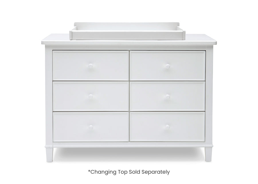 White (100) 2-Haven 6 Drawer Dresser with Interlocking Drawers