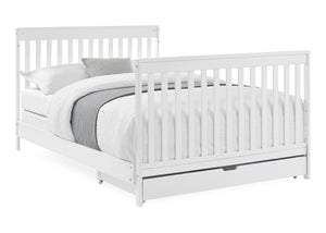 Bianca White (130) 24-Mercer 6-in-1 Convertible Crib with Storage Trundle
