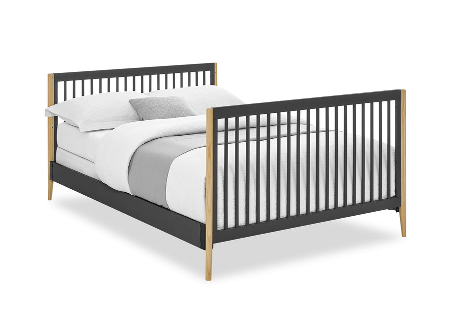 Charcoal Grey with Natural (1410) 14-Casey 6-in-1 Convertible Crib