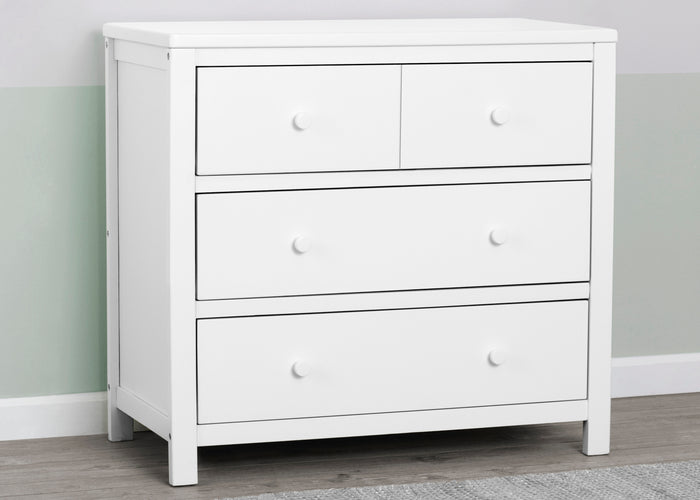 3 Drawer Dresser with Interlocking DrawersBianca White (130)
