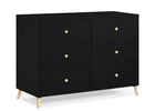Ebony with Natural (1482) 28-Essex 6 Drawer Dresser with Interlocking Drawers