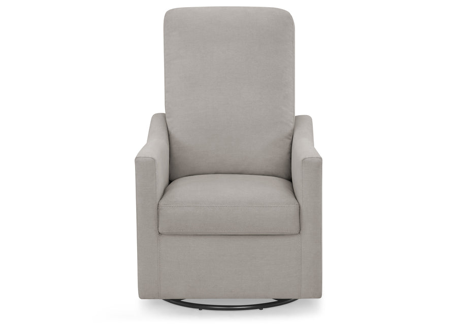 Gray recliner chair on a white background 22-Andie Nursery Glider Swivel Chair with LiveSmart Fabric