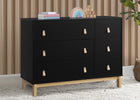 Ebony with Natural (1482) 9-babyGap Legacy 6 Drawer Dresser with Leather Pulls and Interlocking Drawers