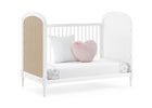 Bianca White with Textured Almond (1508) 12-Madeline 4-in-1 Convertible Crib